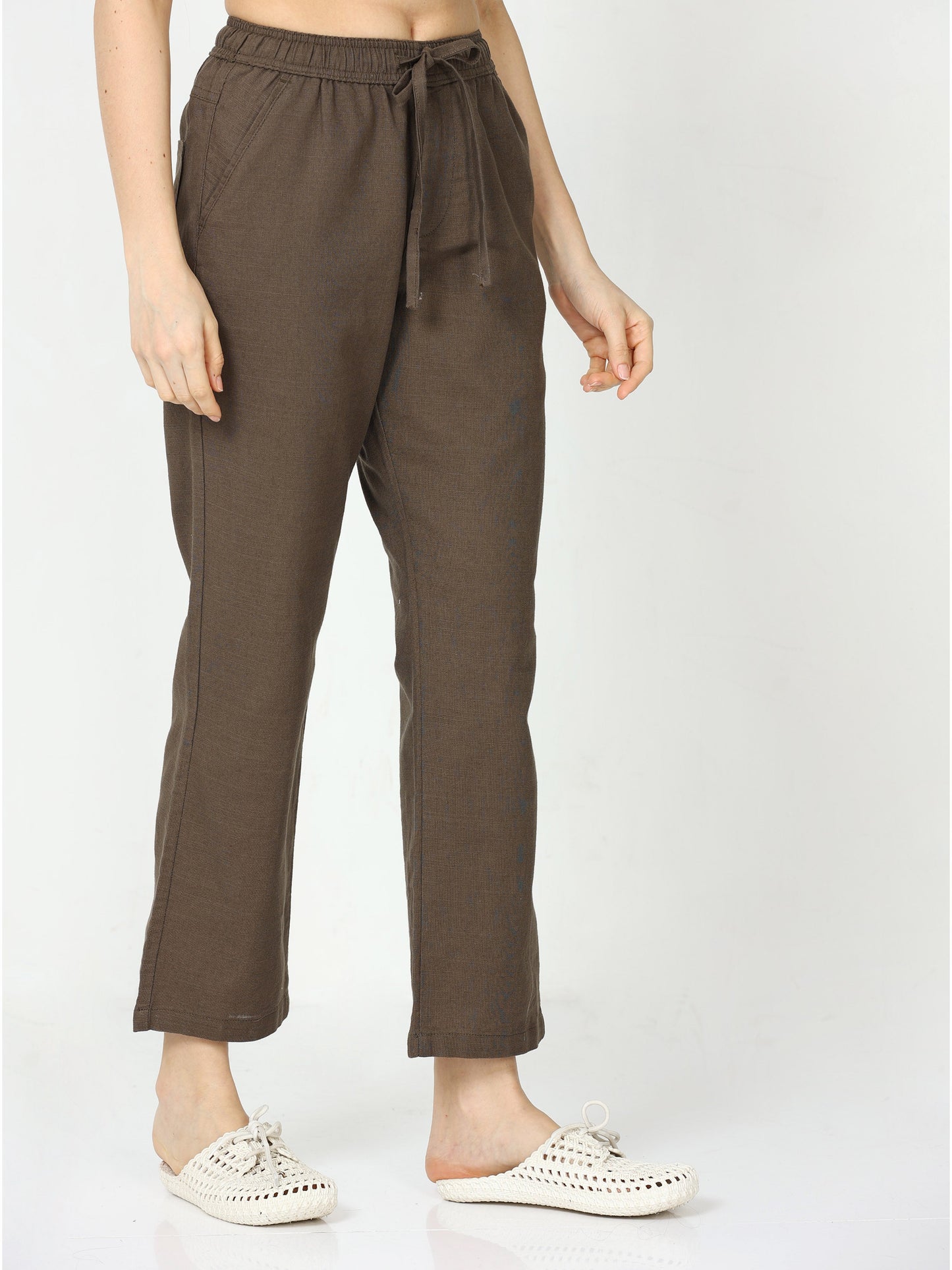 Women Lazy Linen Fern Pants