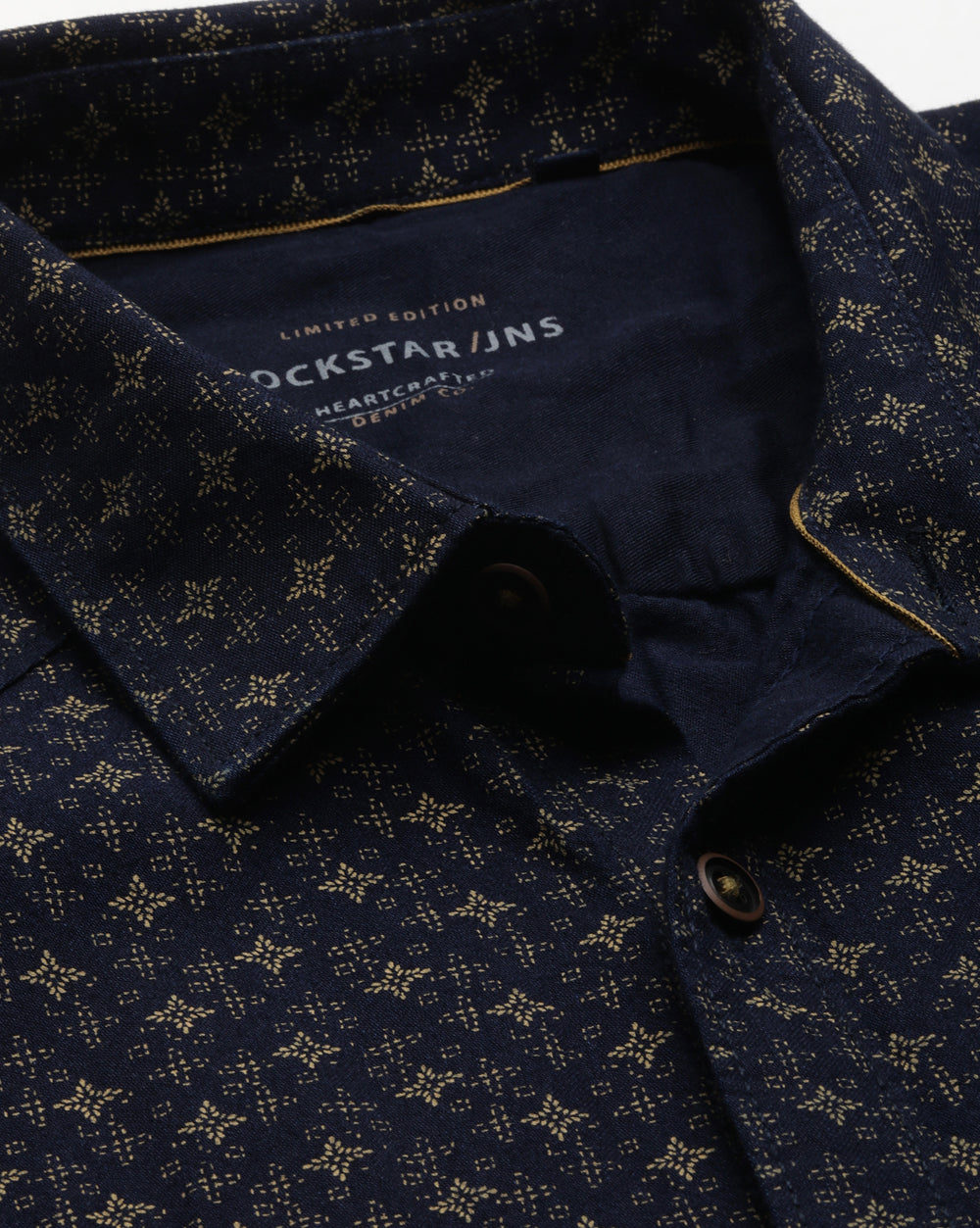 Indigo Slim Fit Printed Shirt