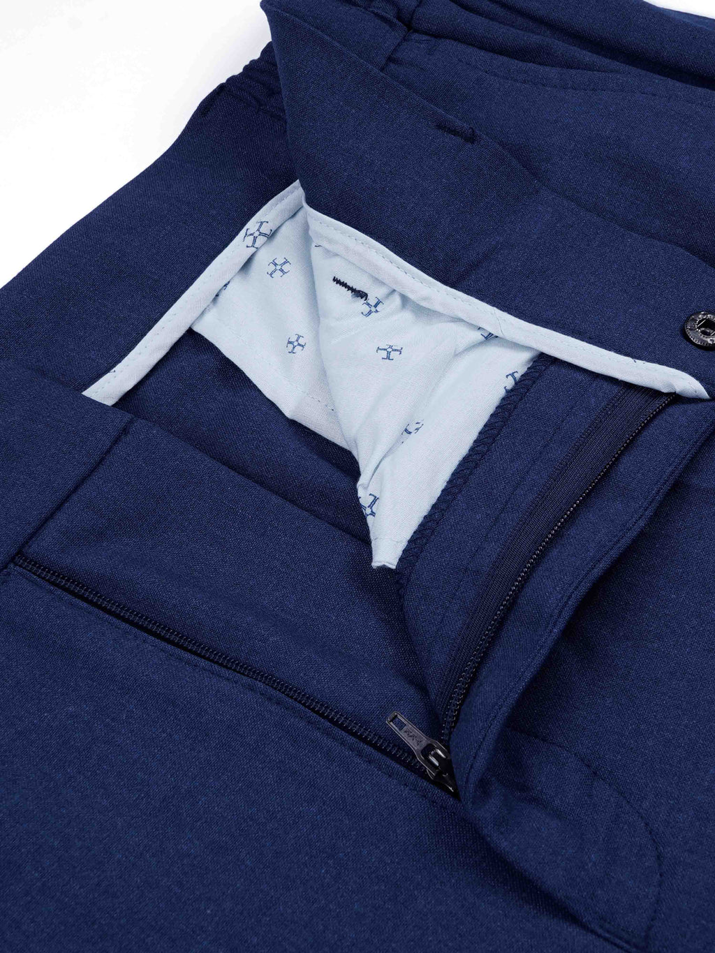 Soft Handle Tailored Blue Trousers