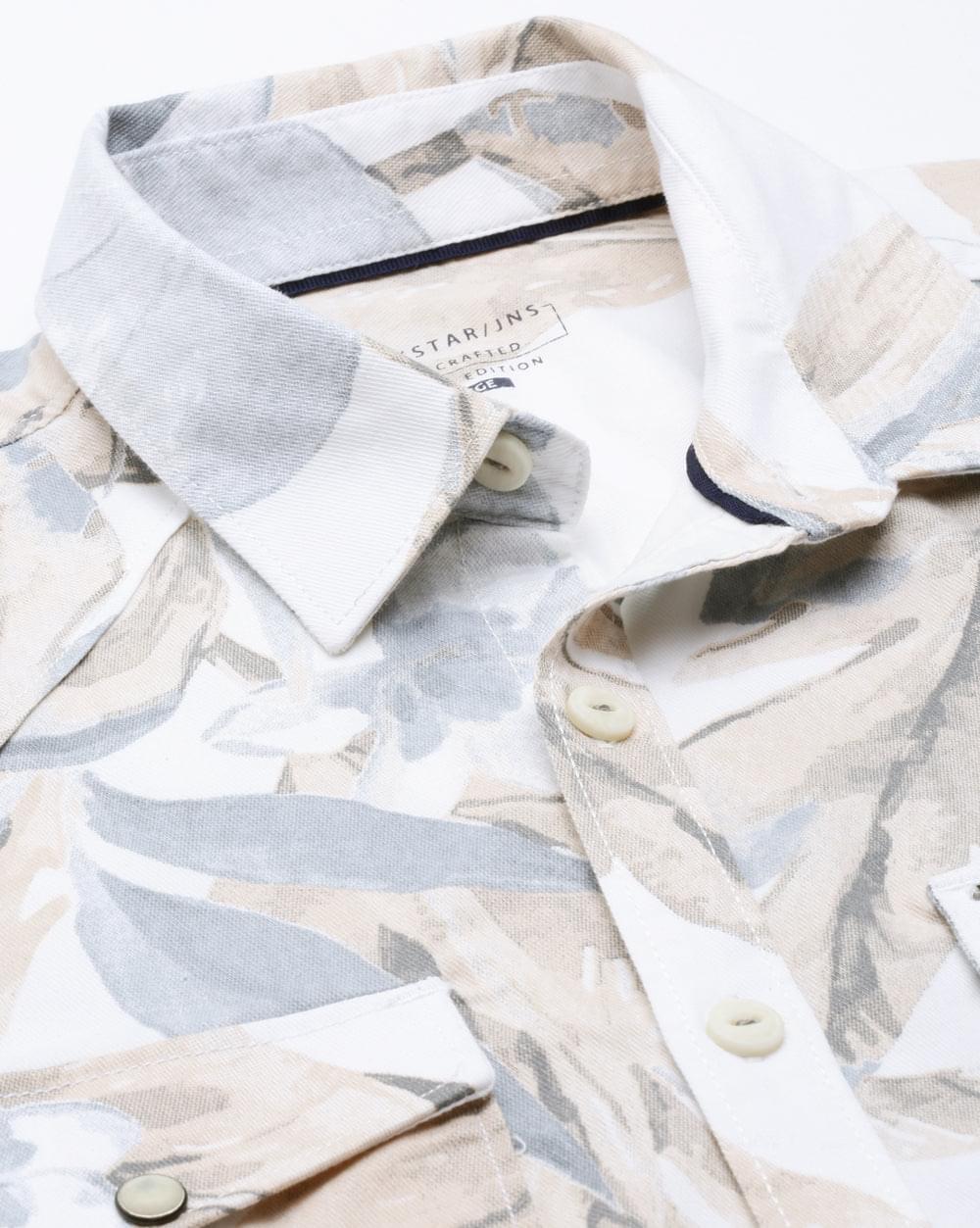 Blue & Beige Printed Shirt