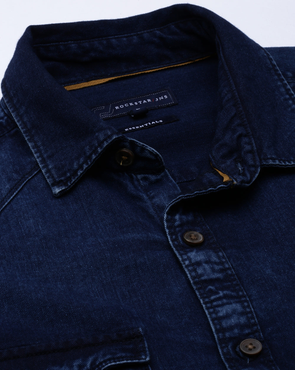 Indigo Solid Denim Shirt