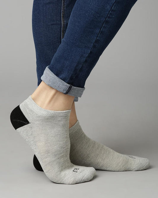 Ankle Socks - White/Light Grey