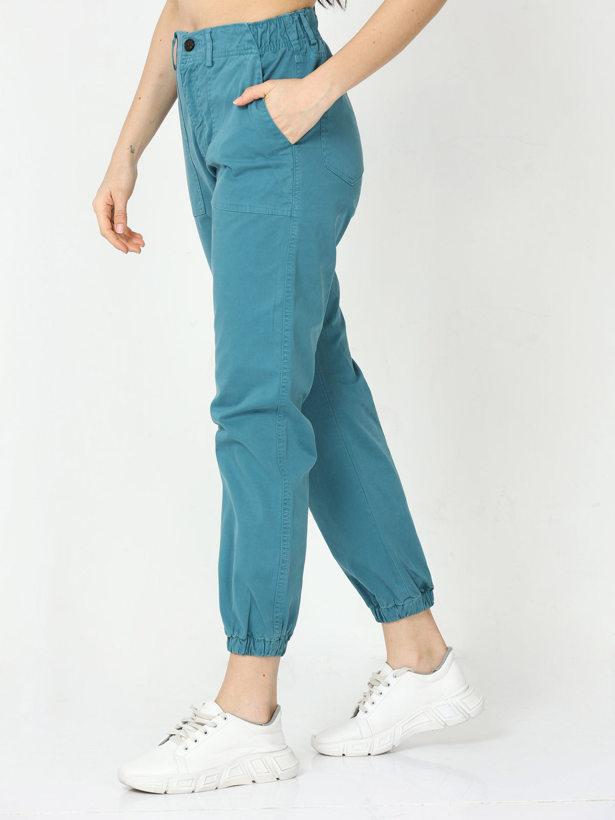 Women Vintage Mint Jogger Pants