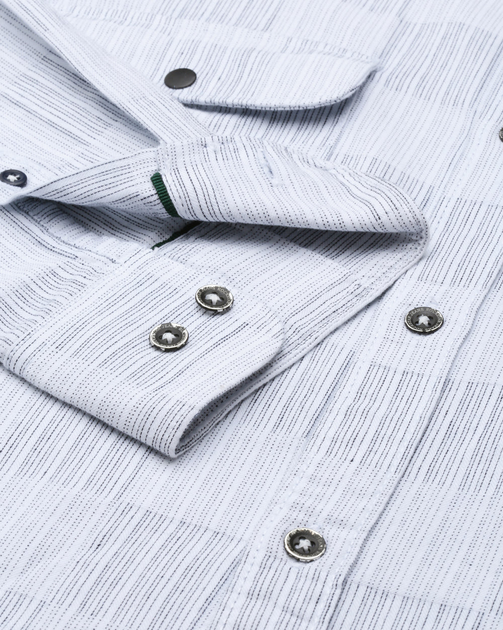 Light Grey Checkered Denim Shirt
