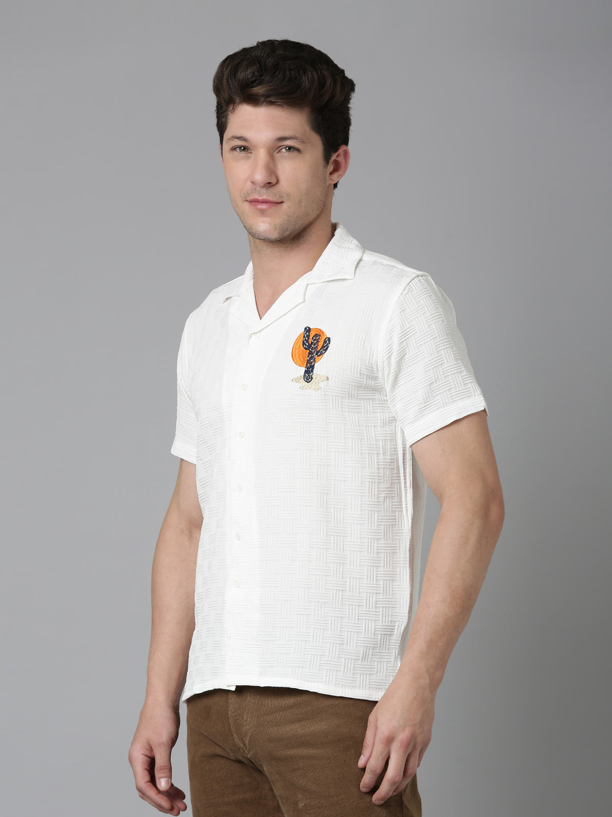 Men Cactus shirt - White