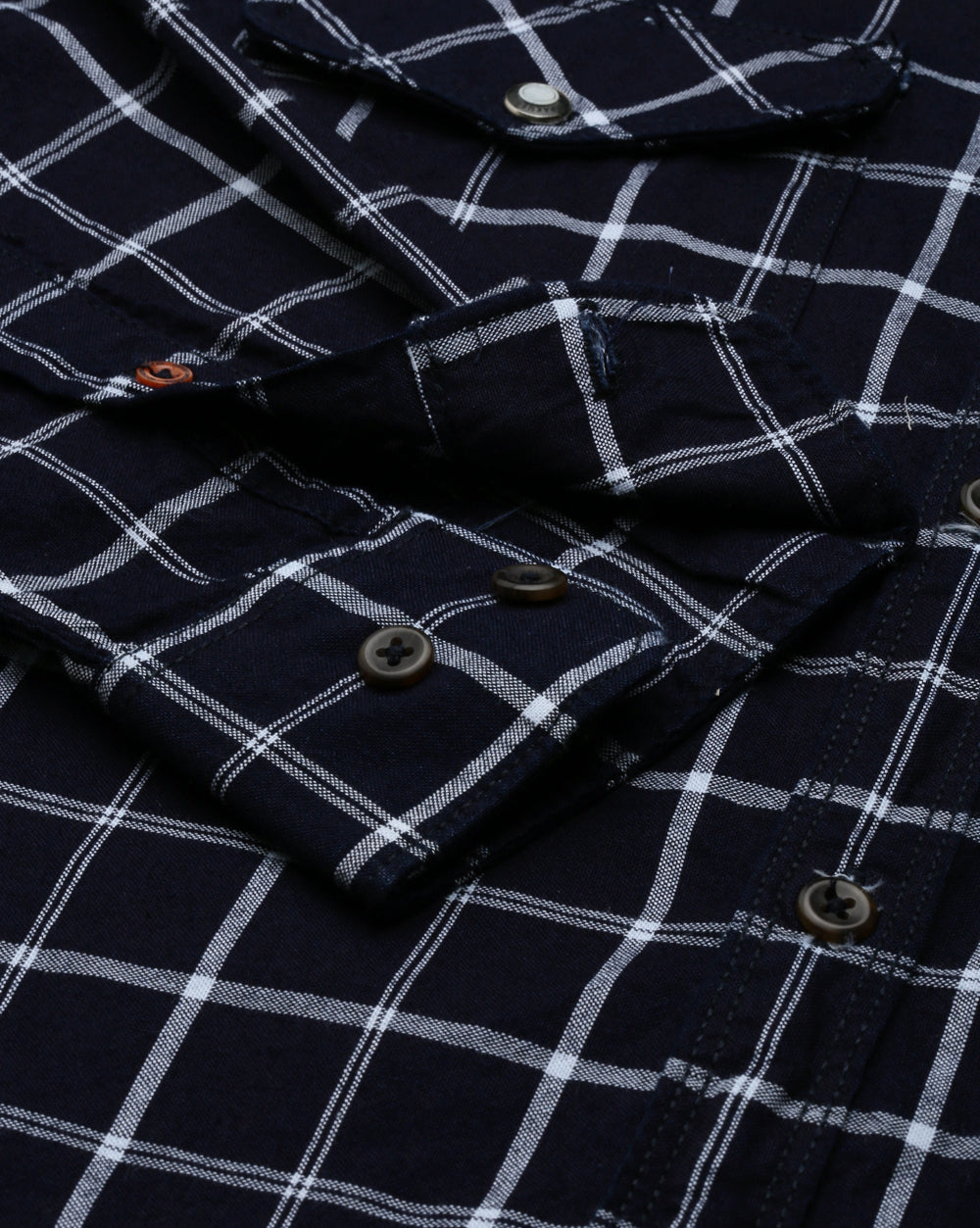 Swing Dark Blue Checkered Shirt