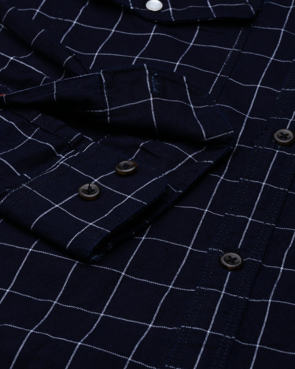 Swing Indigo Navy Checkered Shirt