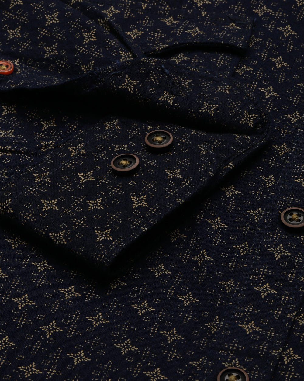 Indigo Slim Fit Printed Shirt