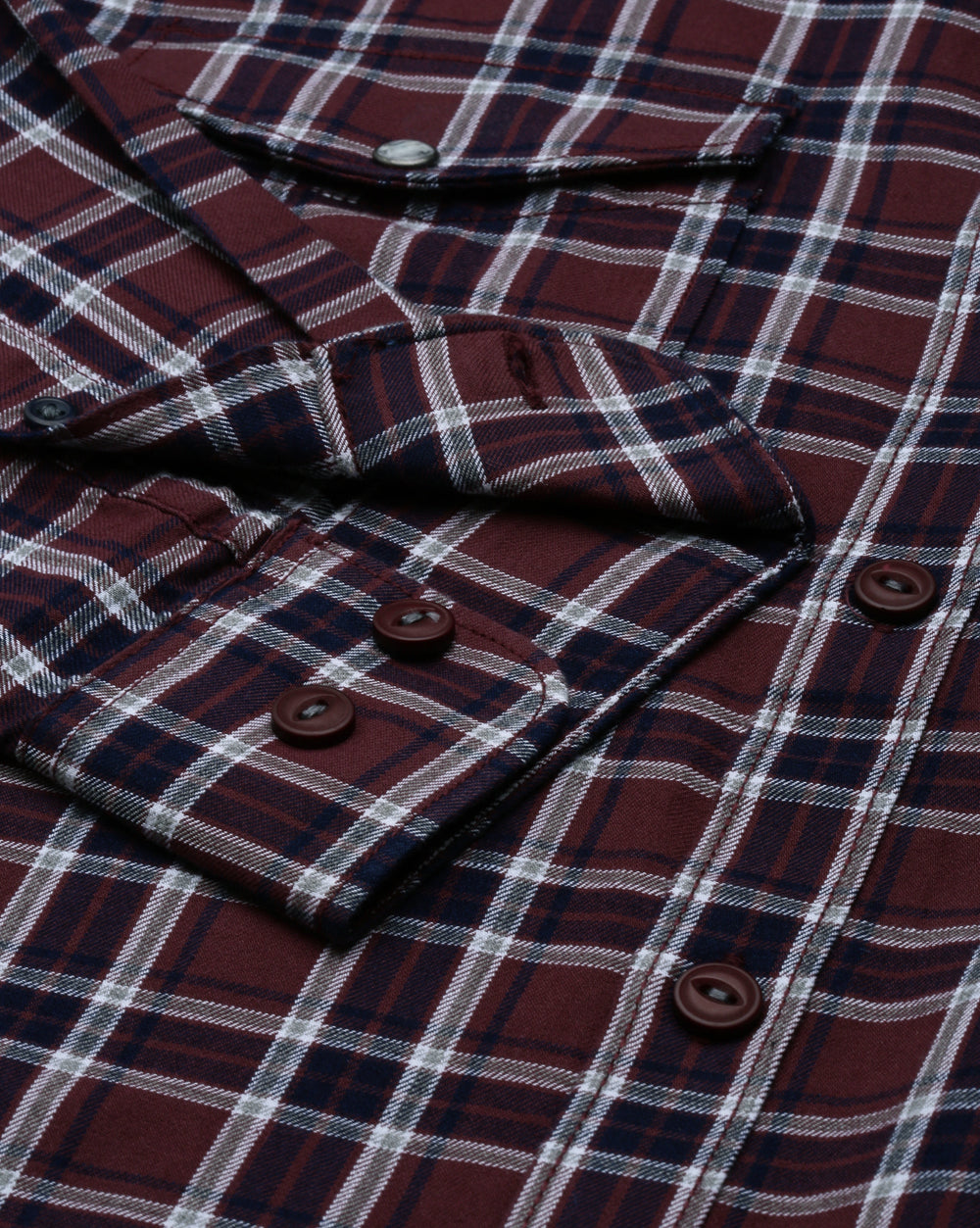 Swing Maroon Indigo Checkered Shirt