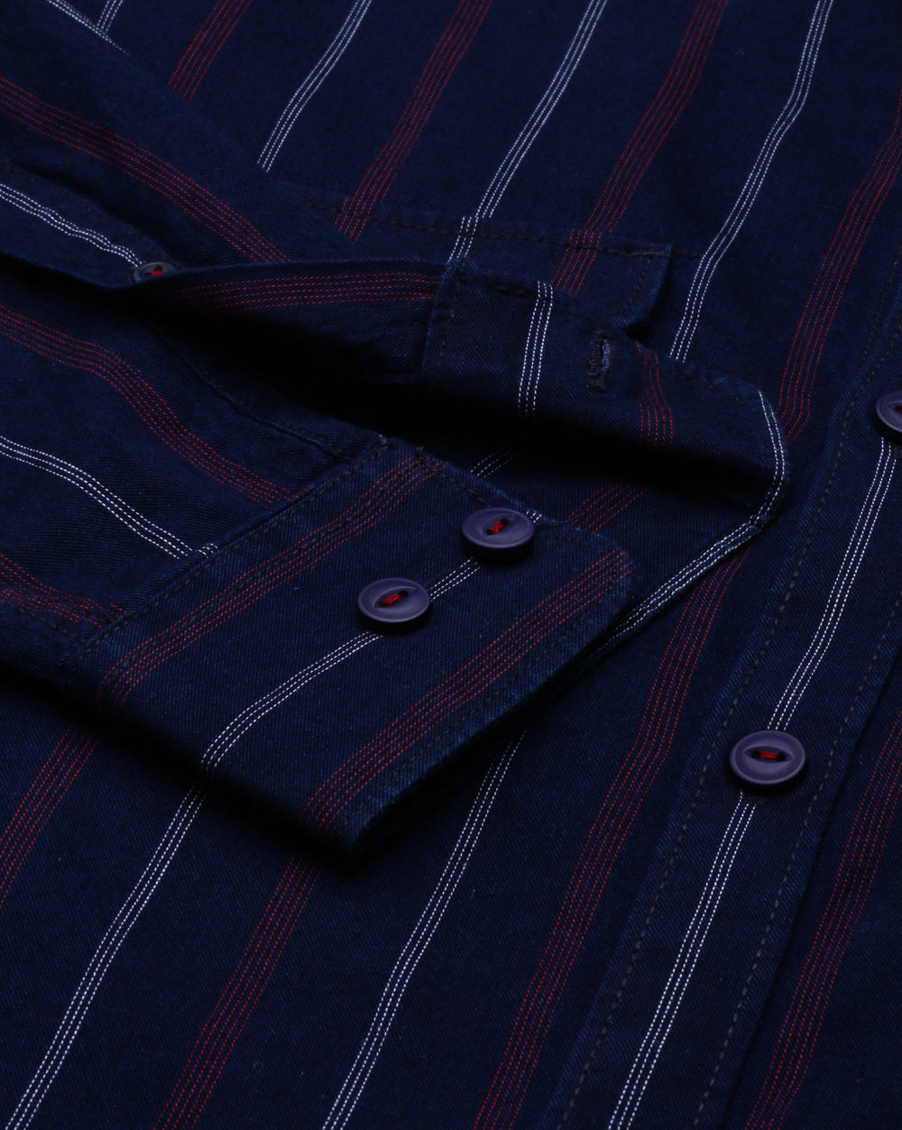 Men's Indigo Striped Shirt
