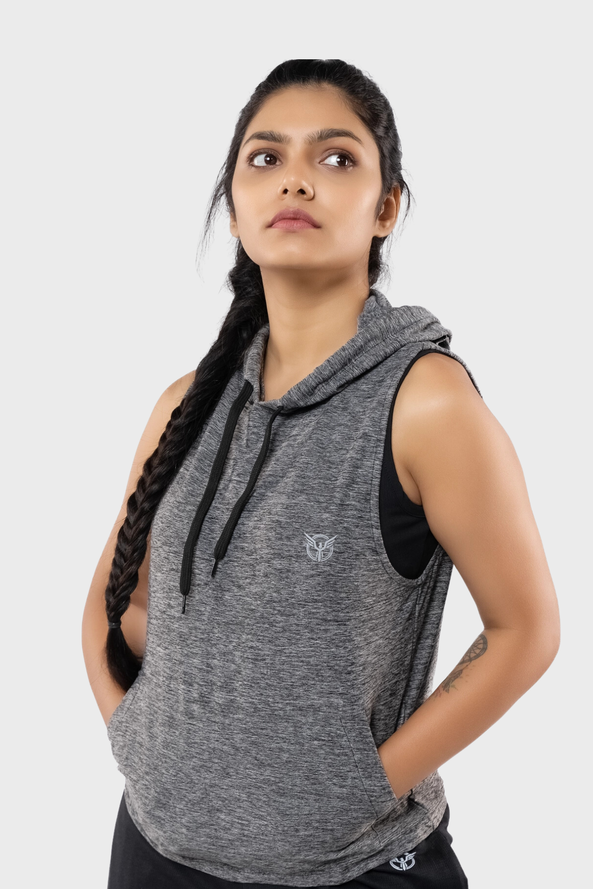 Swiftlux: Sleeveless Hoodie - Kangaroo Pockets