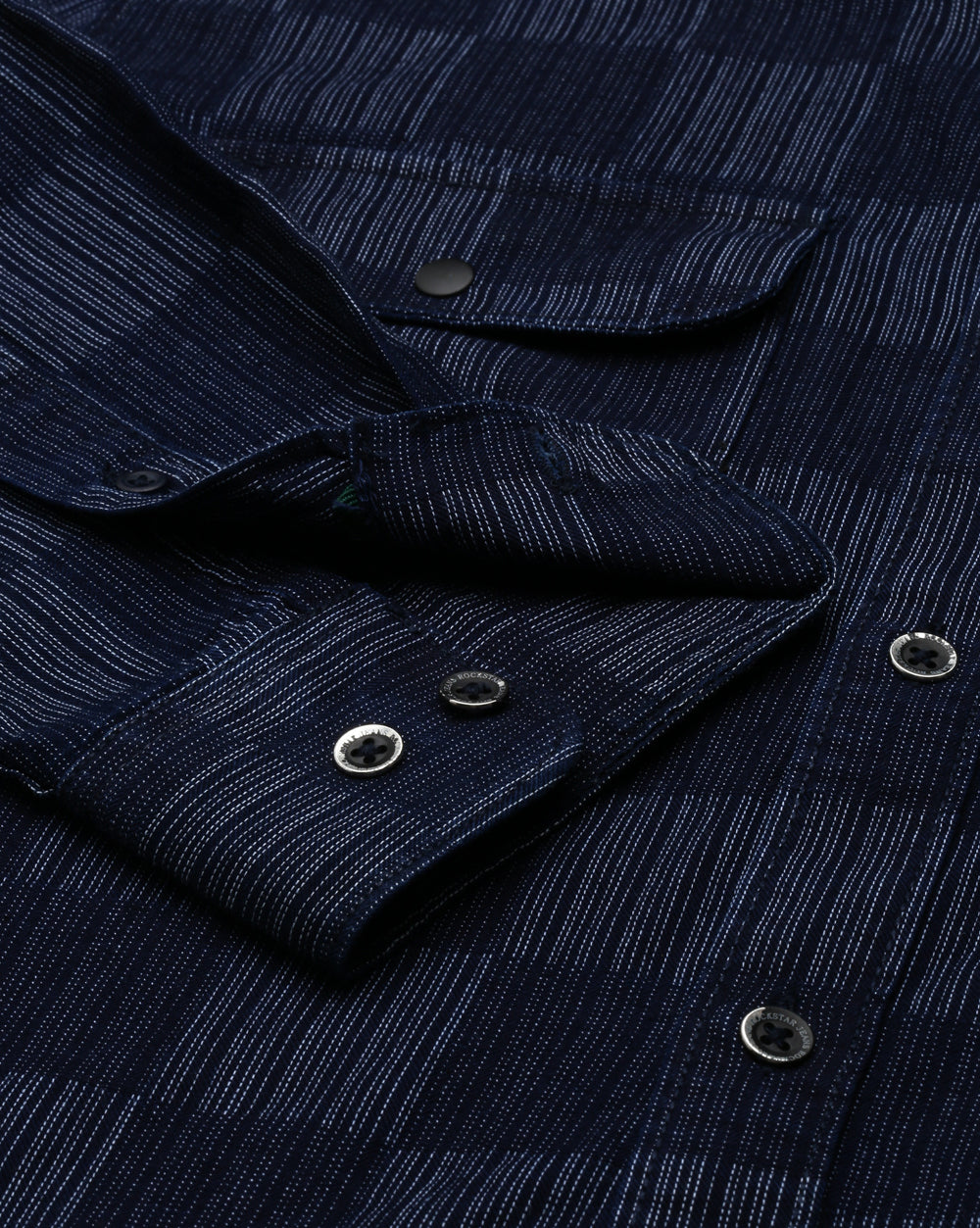 Indigo Double Pocket Checkered Shirt