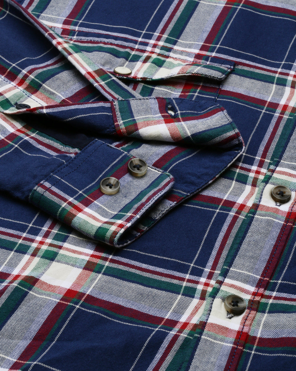 Swing Navy Blue Windowpane Shirt
