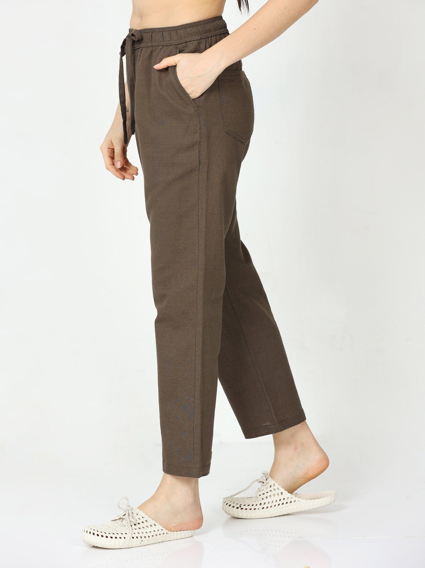 Women Lazy Linen Fern Pants
