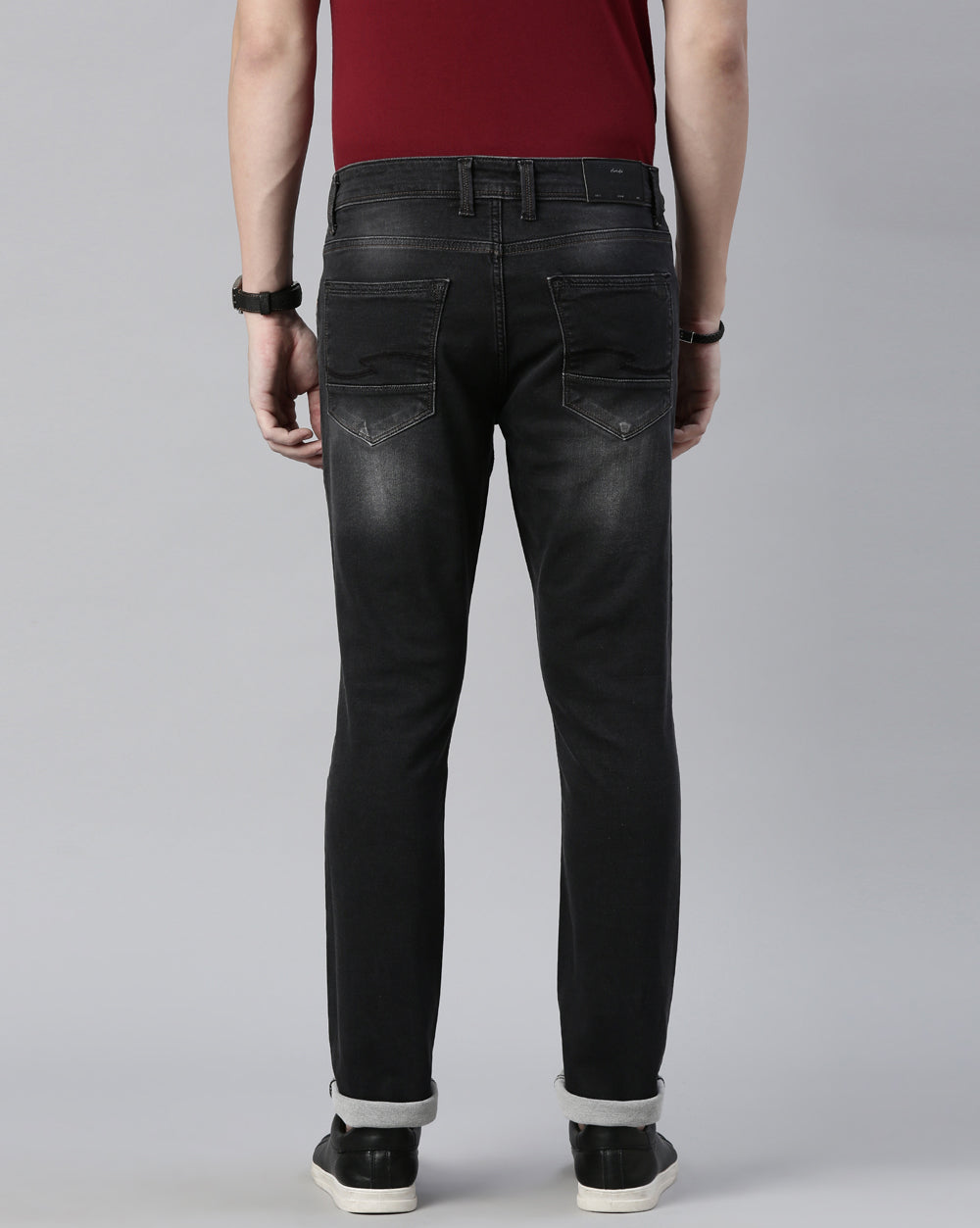 Distressed Black Denim