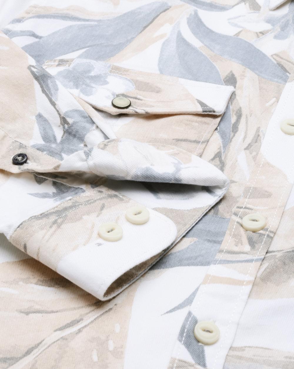 Blue & Beige Printed Shirt