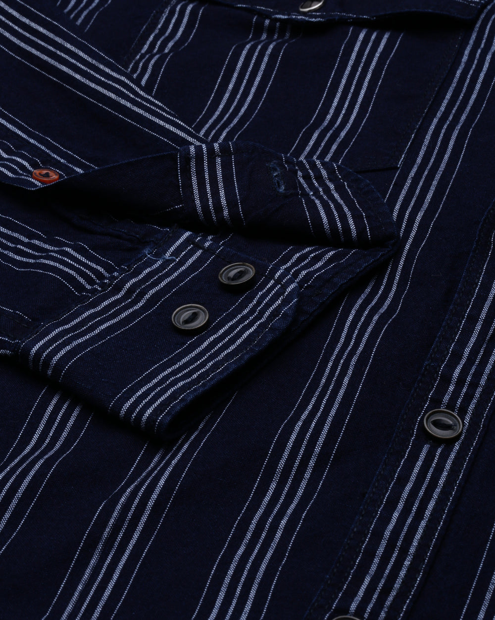 Men's Twill Indigo Striped Shirt