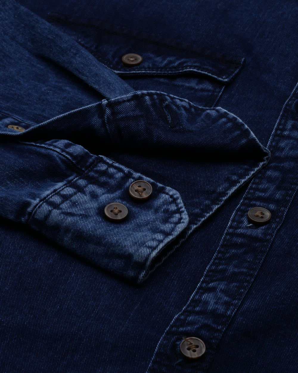 Indigo Solid Denim Shirt