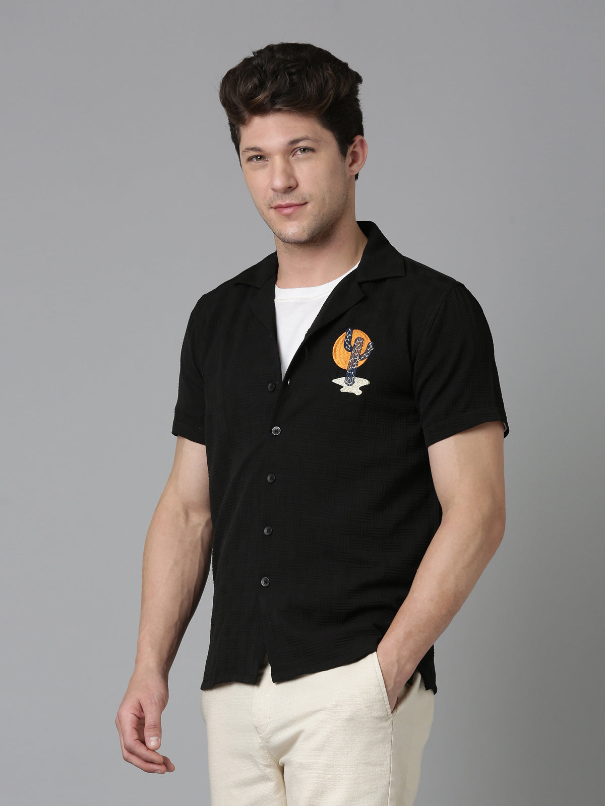 Men Cactus shirt - Black