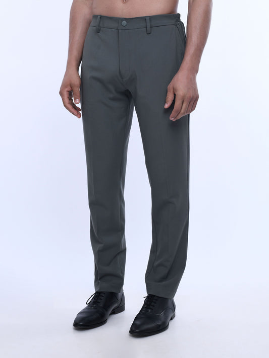 Soft Handle Tailored Dark Grey Trousers