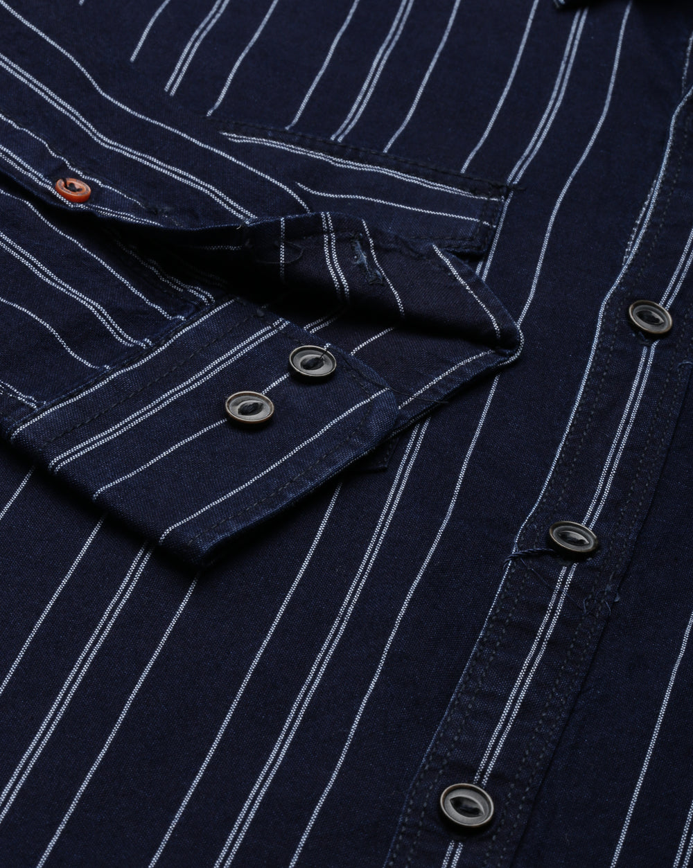 Indigo Striped Denim Shirt