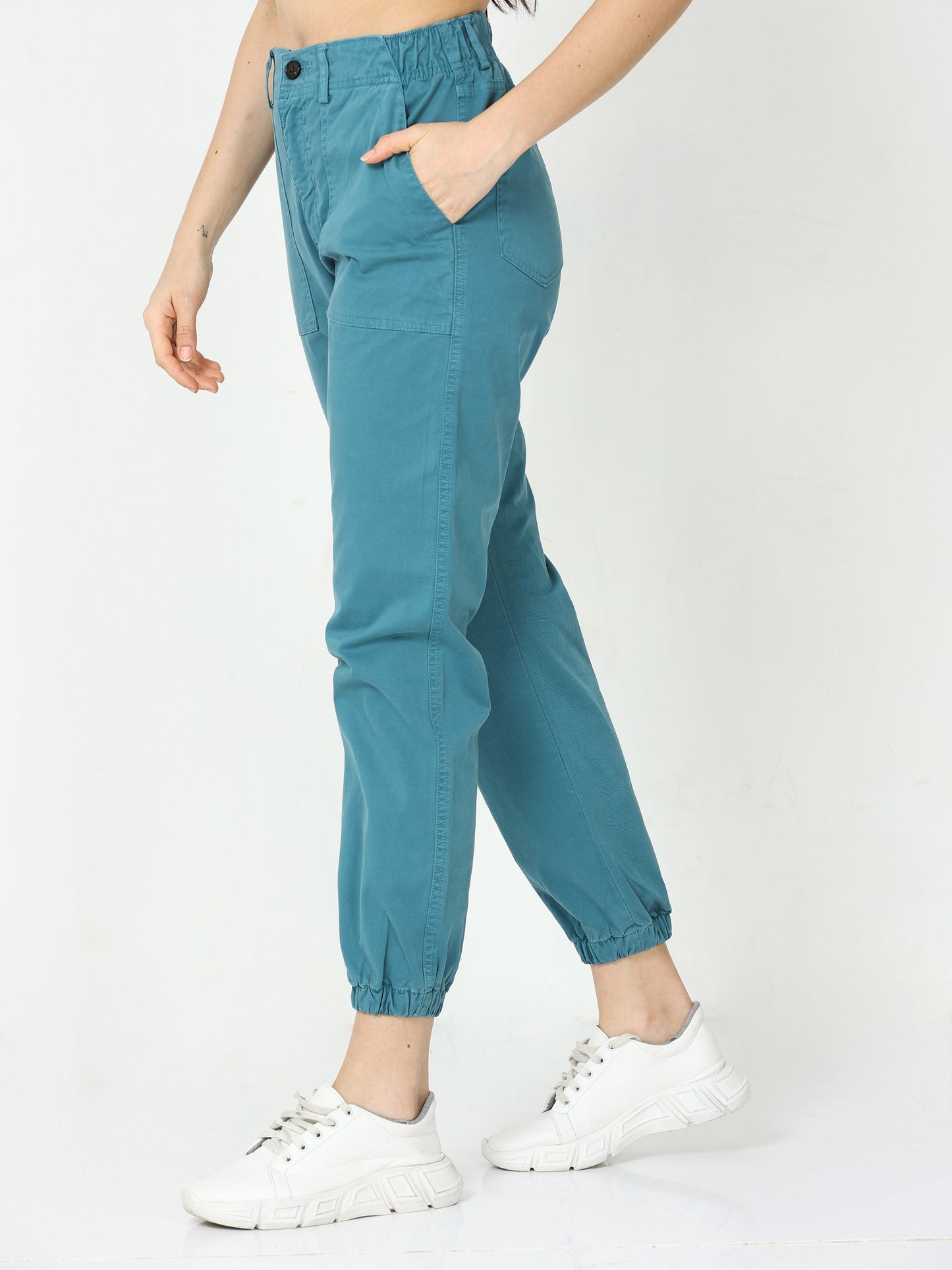 Women Vintage Mint Jogger Pants