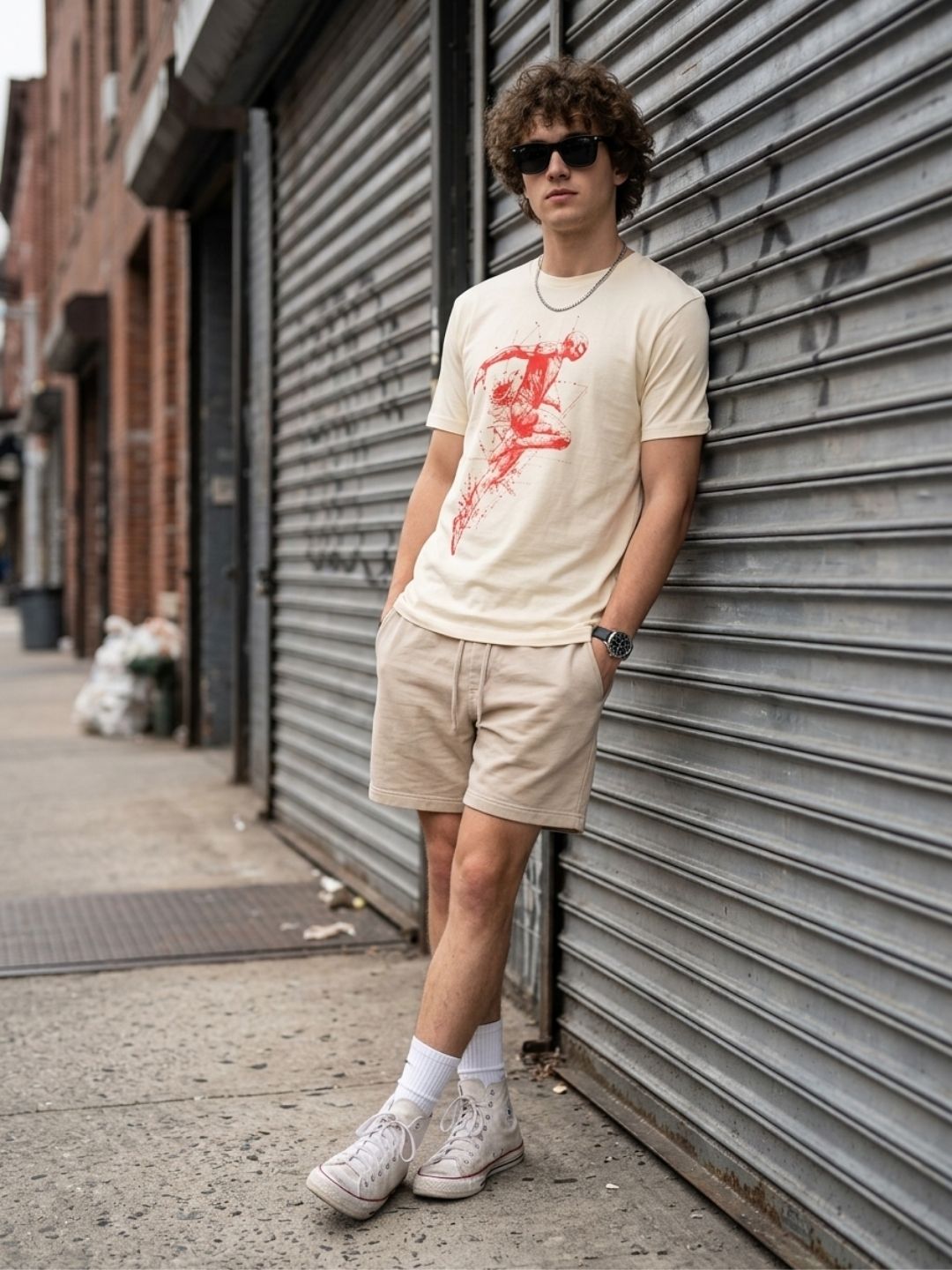 Cream Round Neck Bio Wash Single Jersey