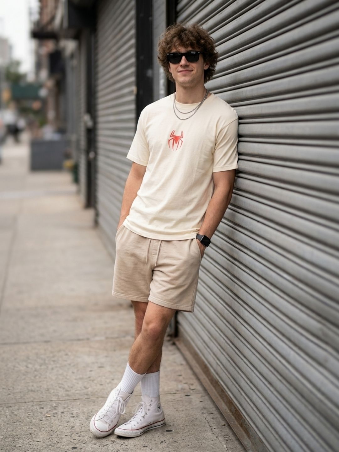 Cream Round Neck Bio Wash Single Jersey