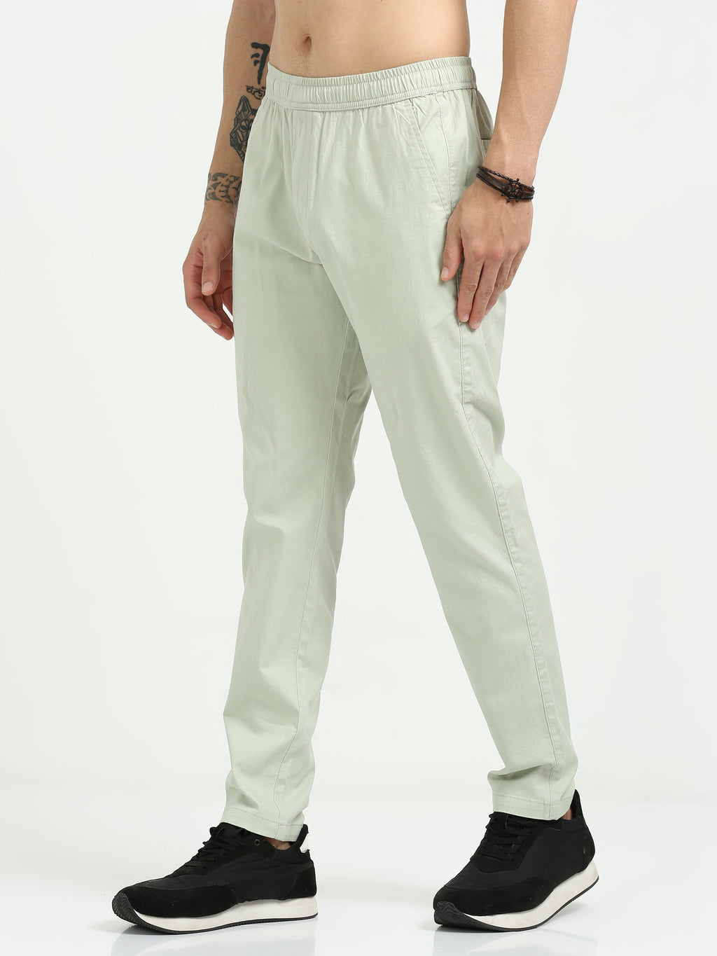 Lazy Linen Comfy Trouser - Fern
