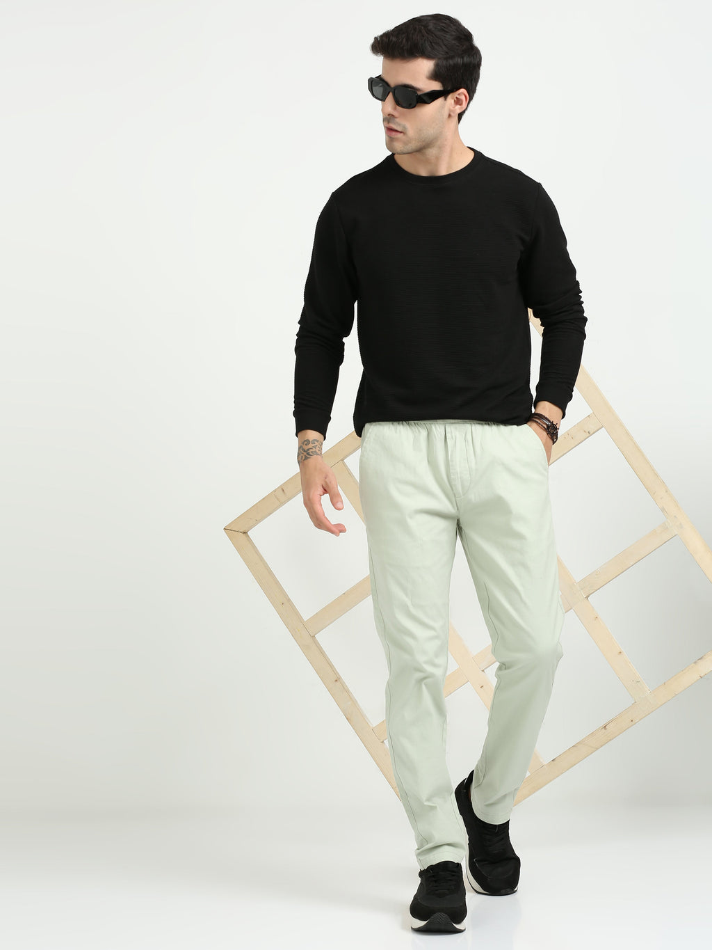 Lazy Linen Comfy Trouser - Fern