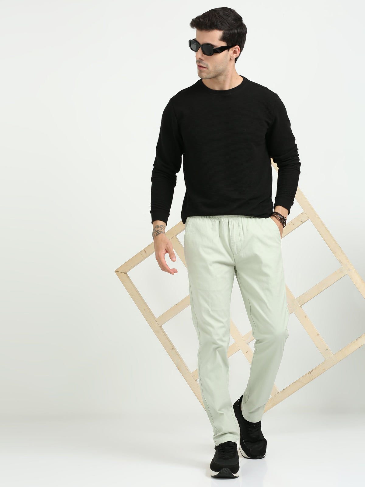 Lazy Linen Comfy Trouser - Fern