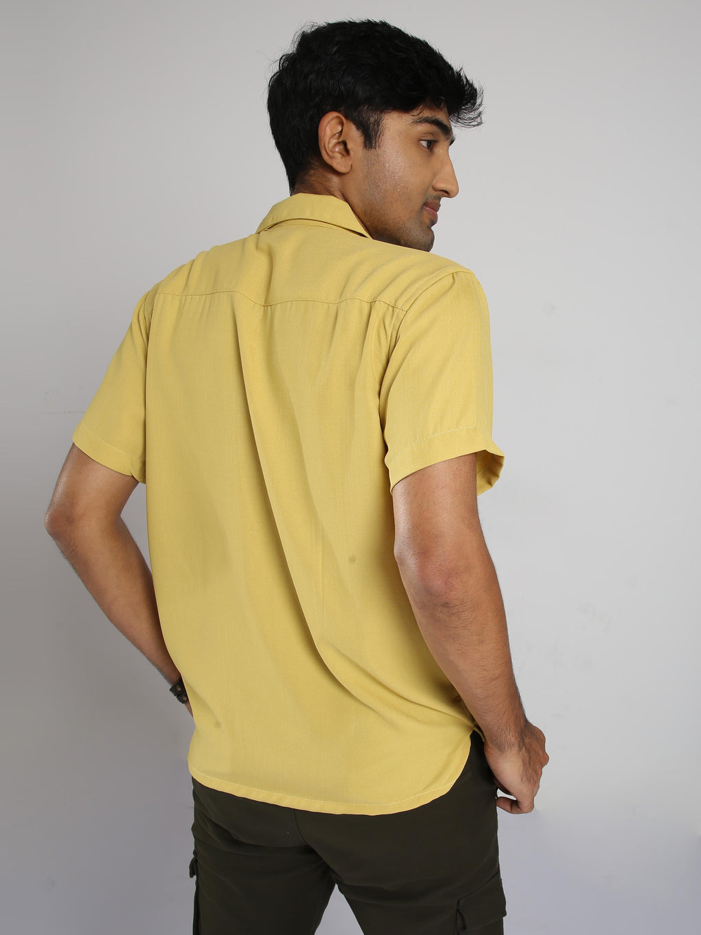 Men Hippie Oversized shirt - Yellow
