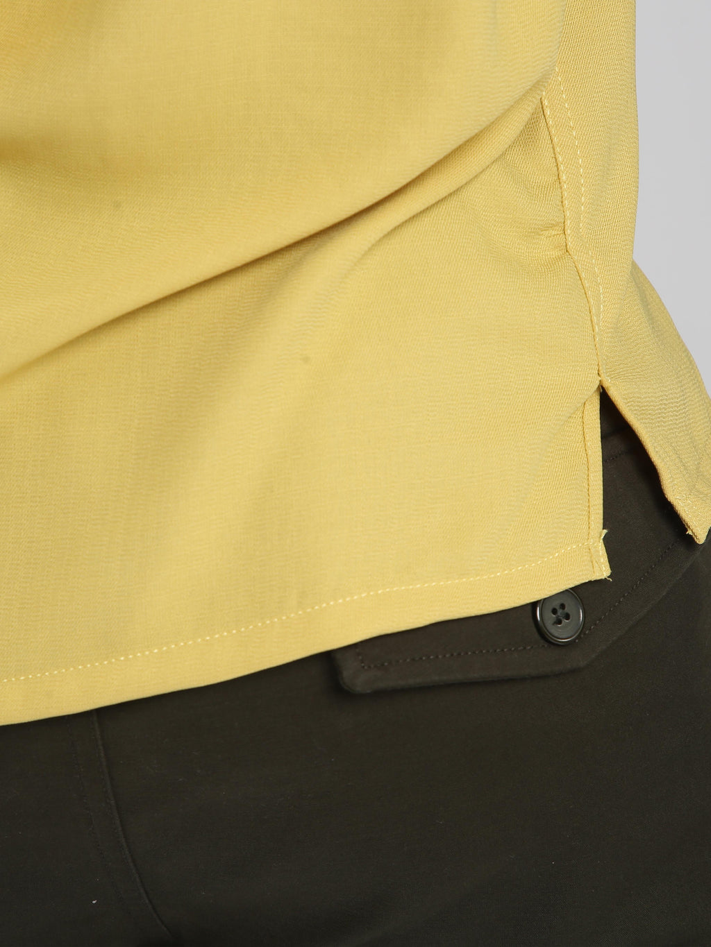 Men Hippie Oversized shirt - Mustard