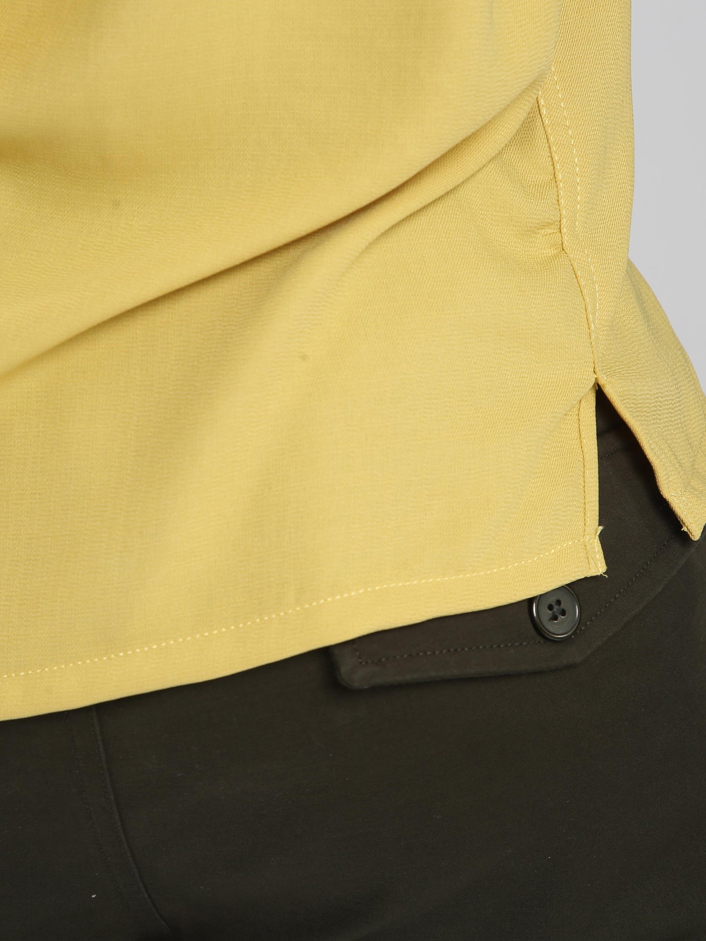 Men Hippie Oversized shirt - Yellow