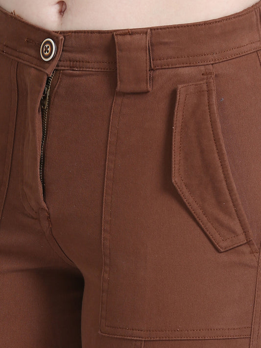Bolsillo Rust Cargo Pants for Women
