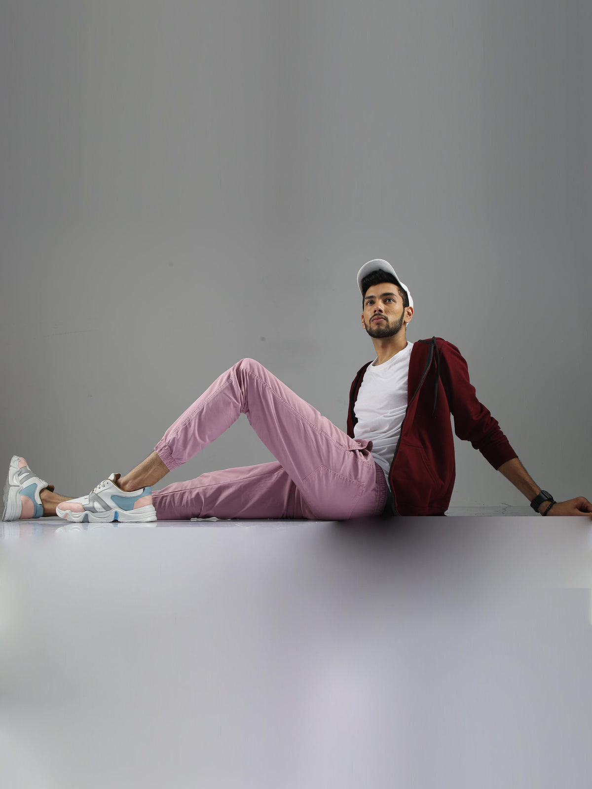 Men Joggers-Aesthetic Pink