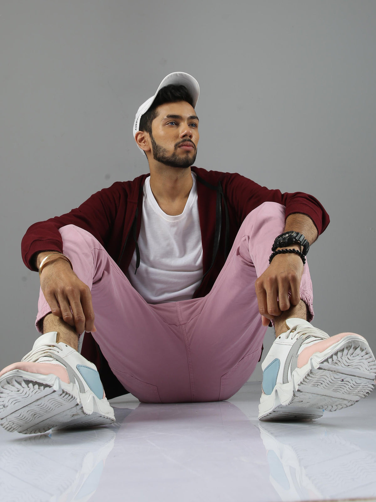 Men Joggers-Aesthetic Pink