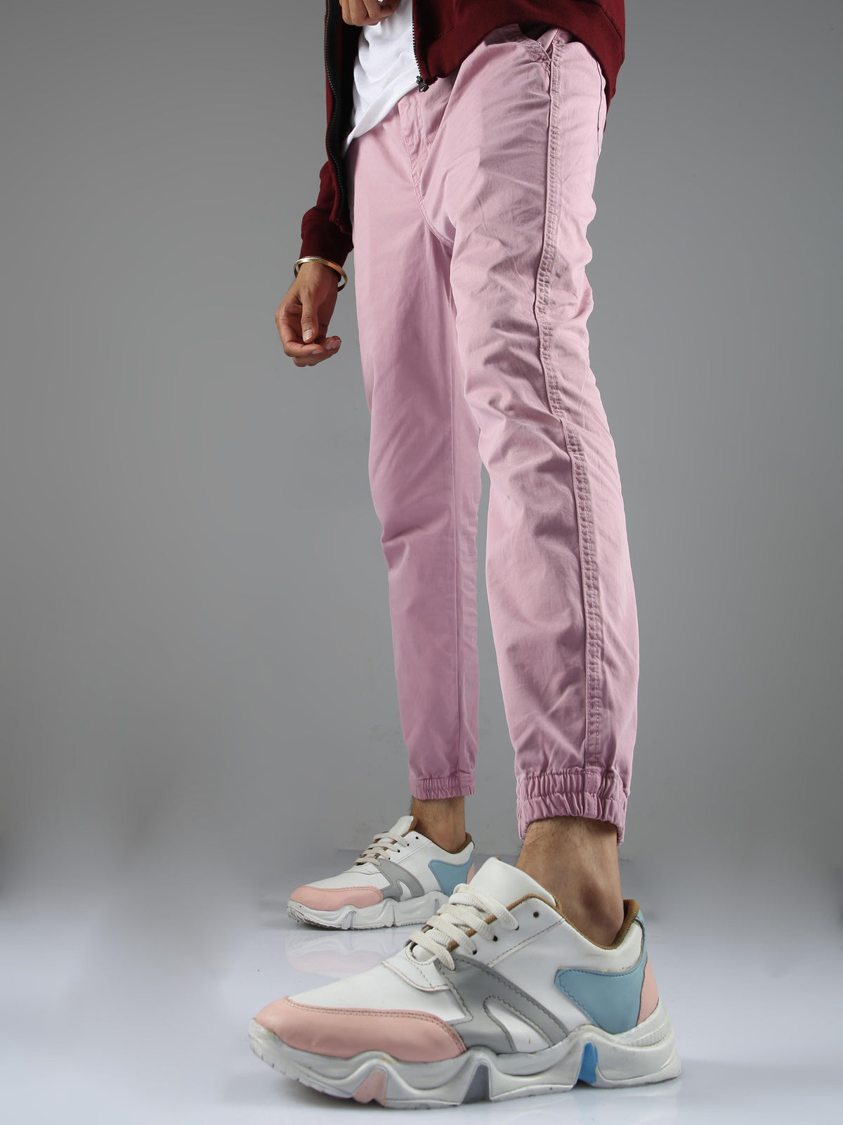 Men Joggers-Aesthetic Pink