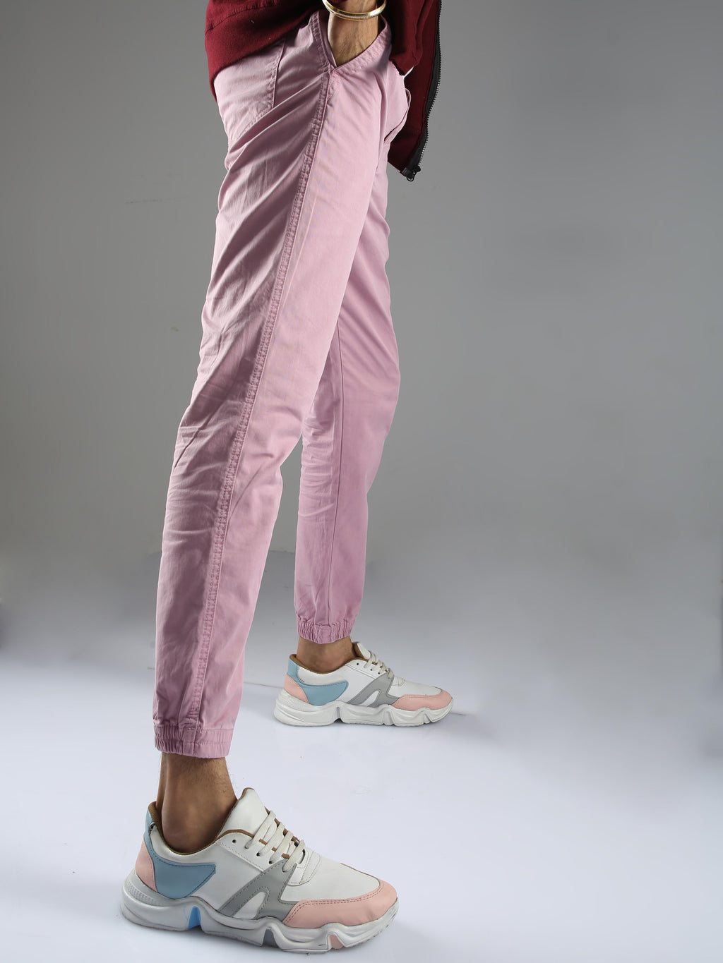 Men Joggers-Aesthetic Pink