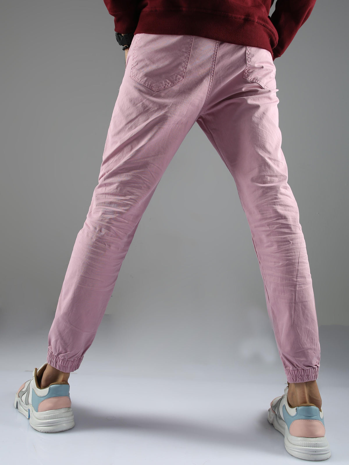 Men Joggers-Aesthetic Pink