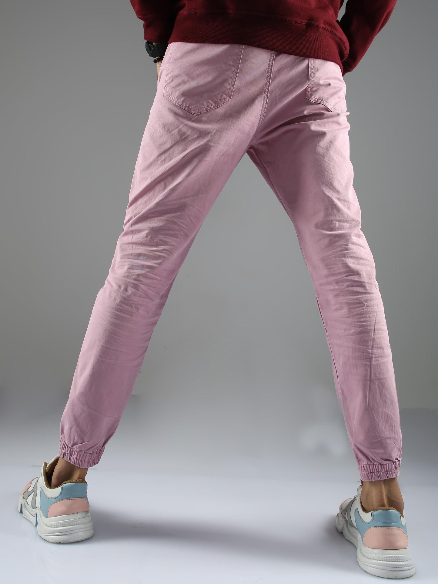 Men Joggers-Aesthetic Pink