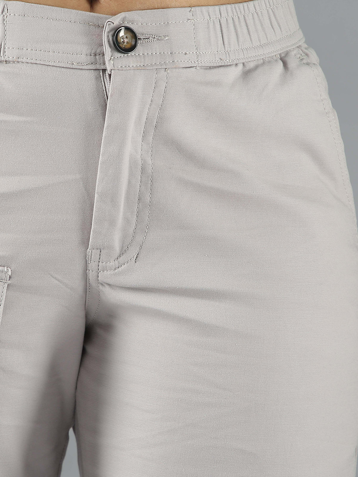 Ligth Grey Baggy Cargo Pants Womens