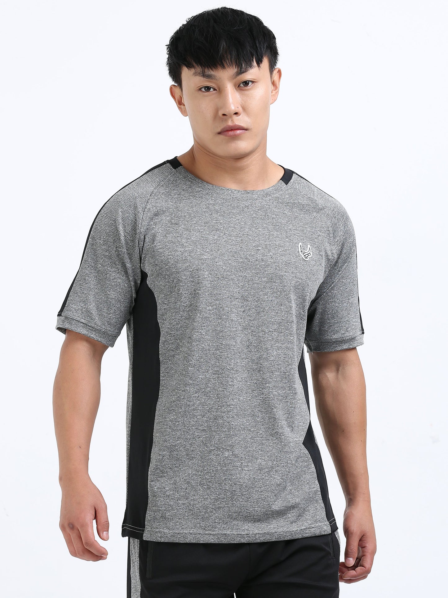 Men's Grey Bird's Eye Athletic T-Shirt