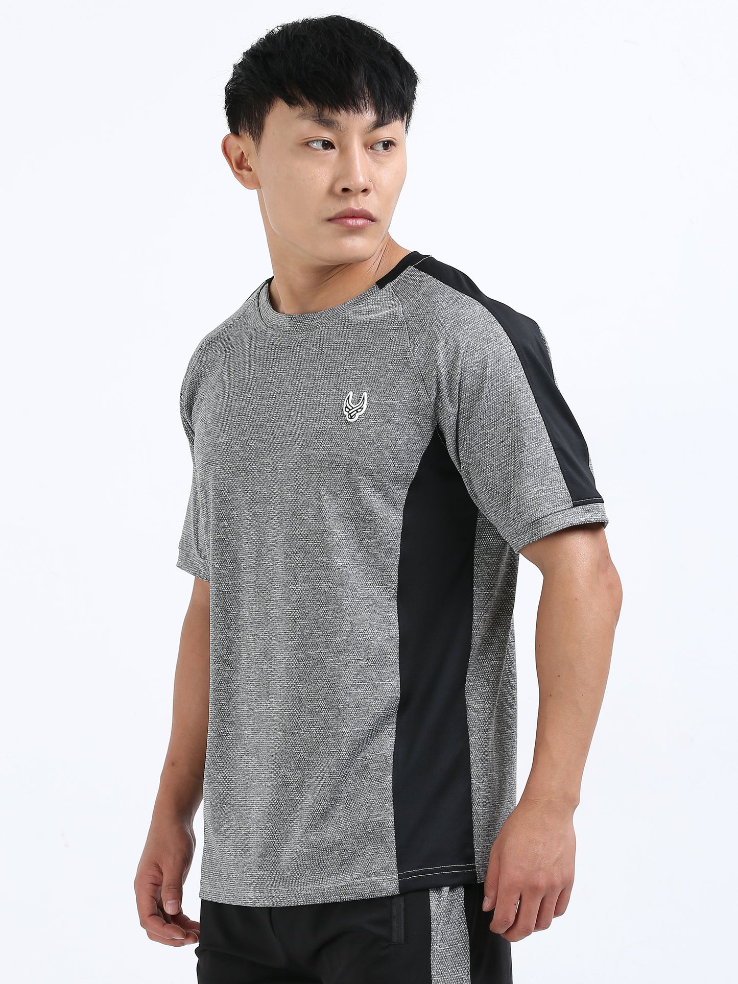Men's Grey Bird's Eye Athletic T-Shirt
