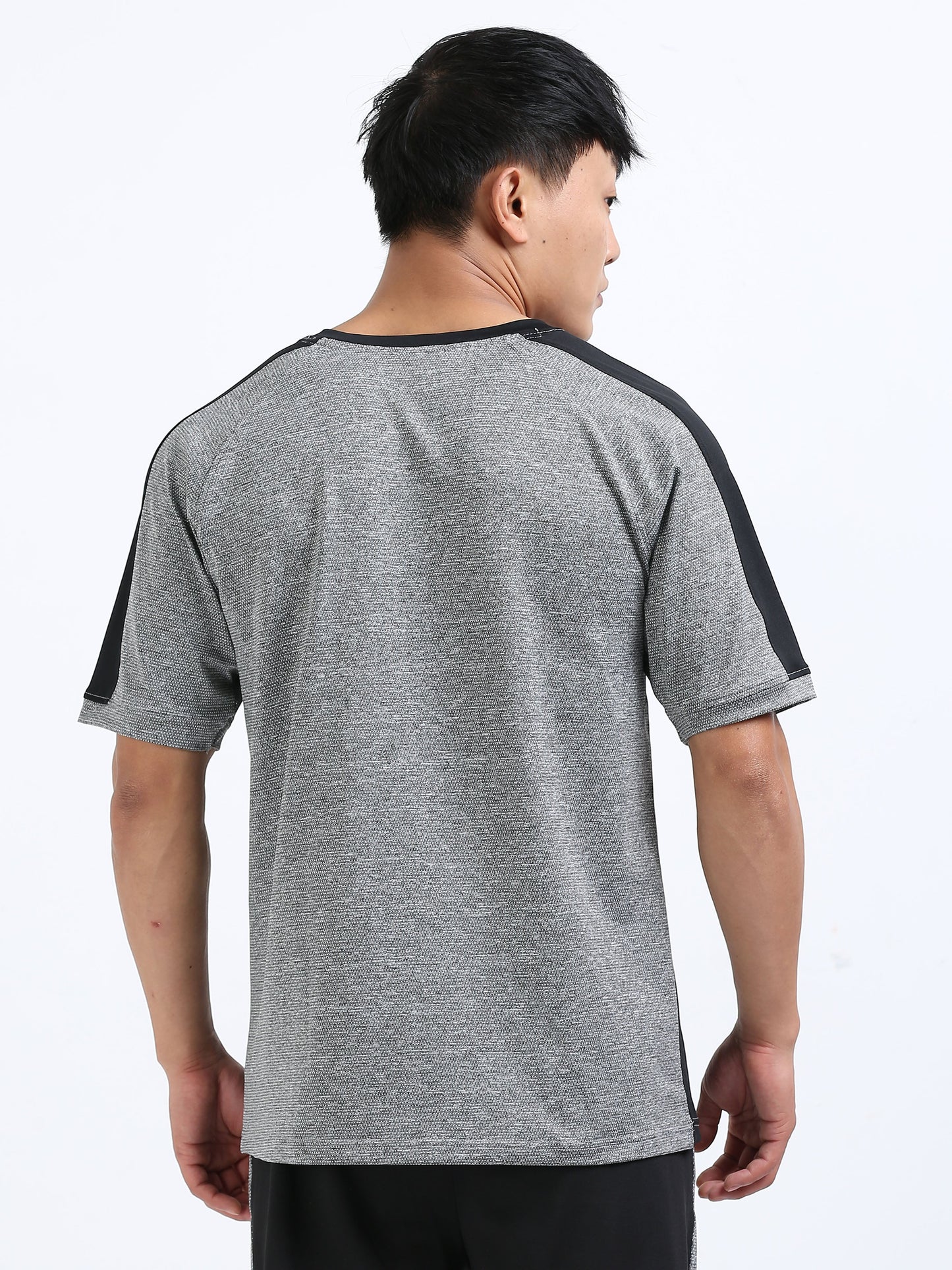 Men's Grey Bird's Eye Athletic T-Shirt