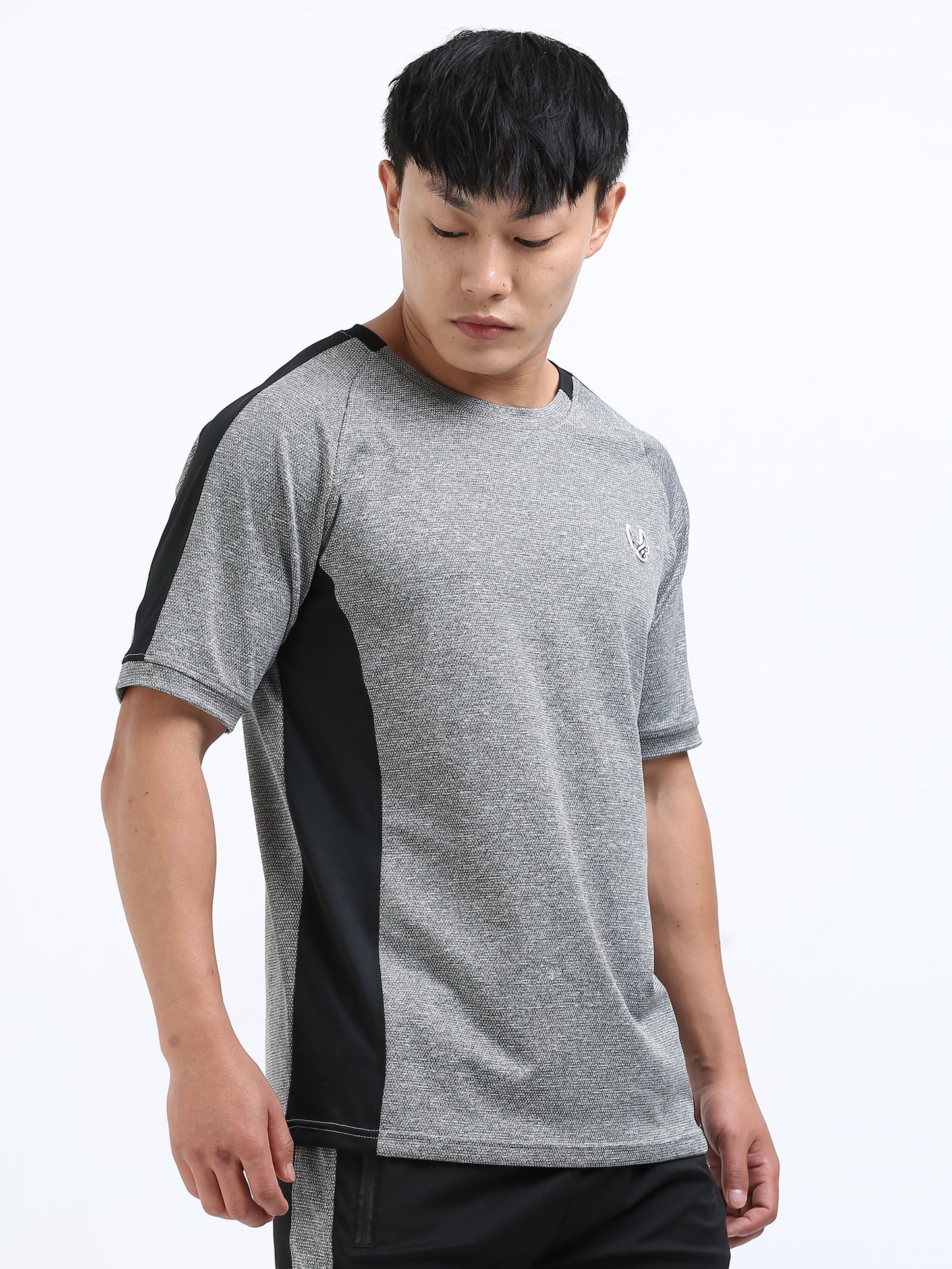 Men's Grey Bird's Eye Athletic T-Shirt