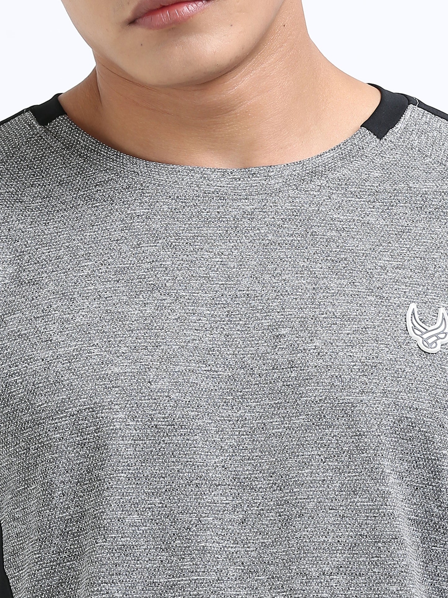 Men's Grey Bird's Eye Athletic T-Shirt