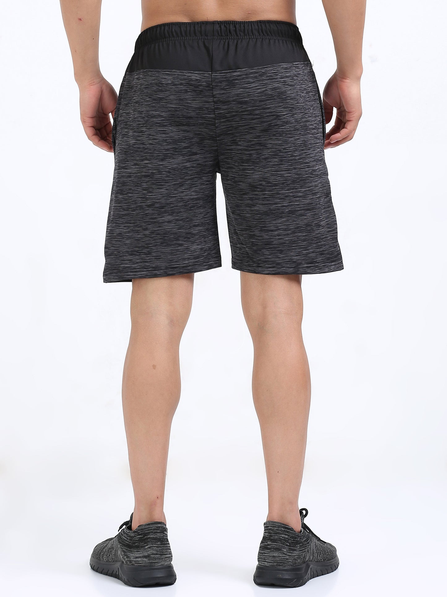 Men’s Black Dual-Tone Sports Shorts