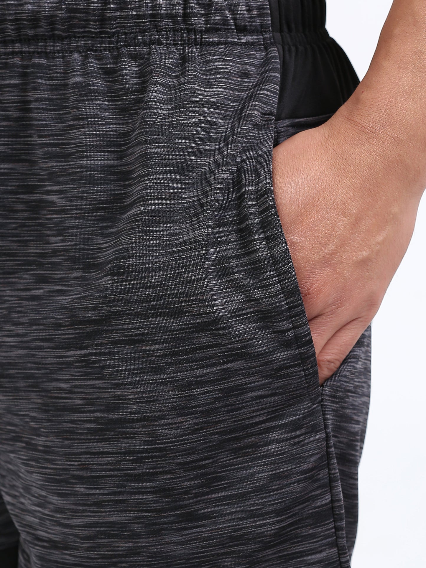 Men’s Black Dual-Tone Sports Shorts