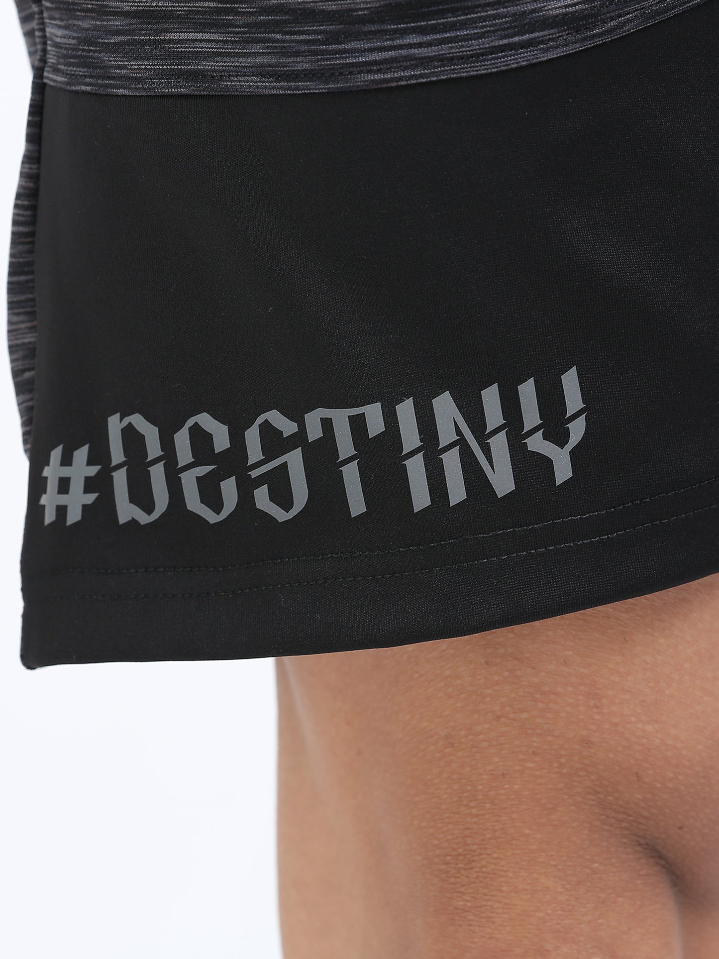 Men’s Black Dual-Tone Sports Shorts
